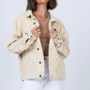 Western Cord Jacket Beige